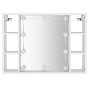 LED Spiegelschrank Weiß 76x55 cm