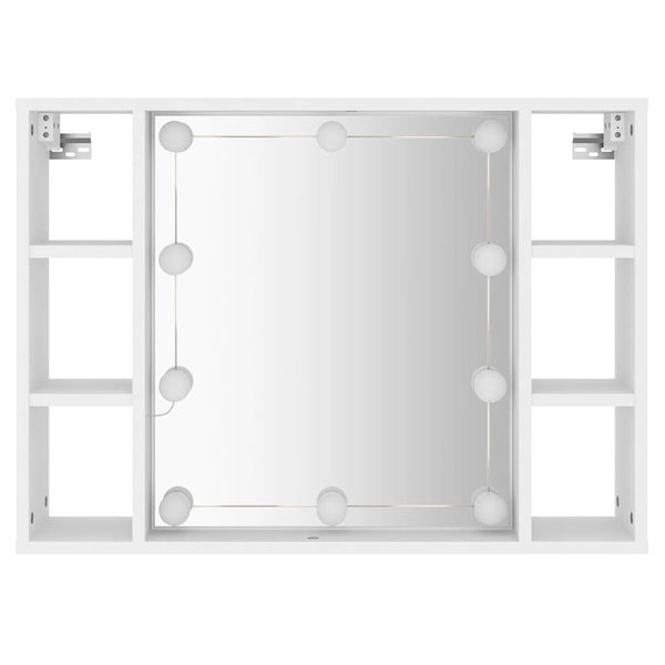 LED Spiegelschrank Weiß 76x55 cm