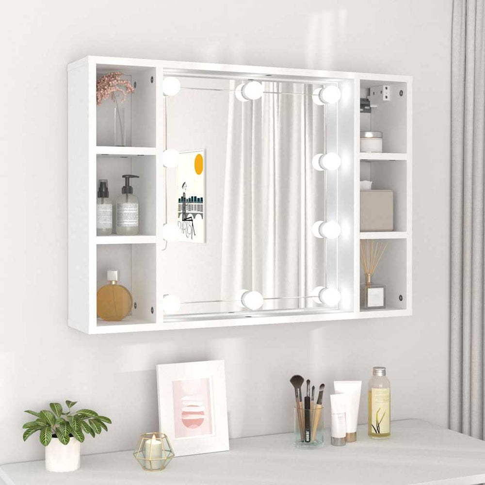 LED Spiegelschrank Weiß 76x55 cm