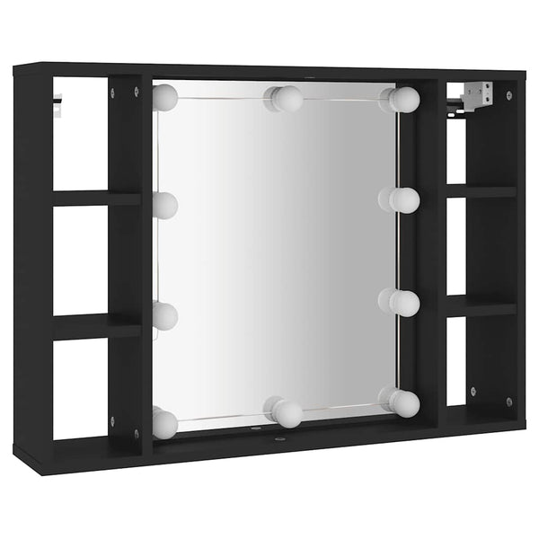 LED Spiegelschrank Schwarz 76x55 cm