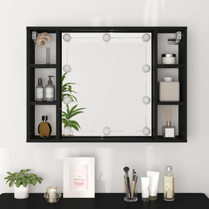LED Spiegelschrank Schwarz 76x55 cm