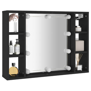 LED Spiegelschrank Schwarz 76x55 cm