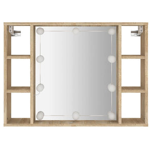 LED Spiegelschrank Sonoma-Eiche 76x55 cm