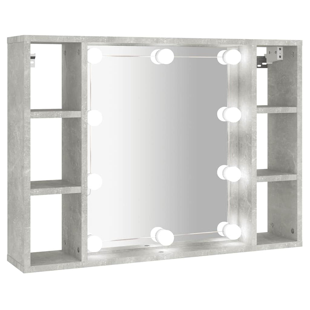 LED Spiegelschrank Betongrau 76x55 cm