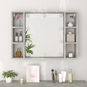 LED Spiegelschrank Betongrau 76x55 cm