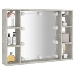 LED Spiegelschrank Betongrau 76x55 cm