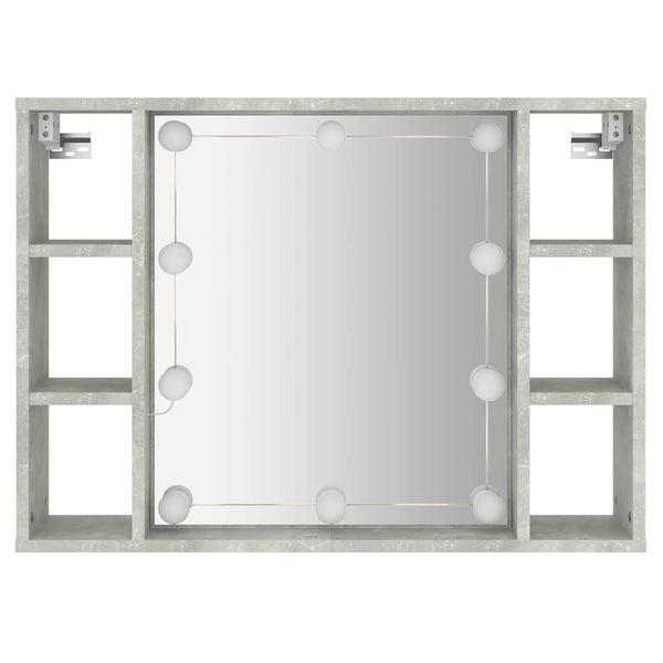LED Spiegelschrank Betongrau 76x55 cm