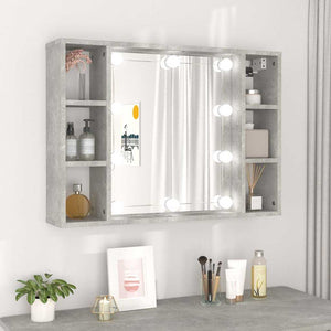 LED Spiegelschrank Betongrau 76x55 cm