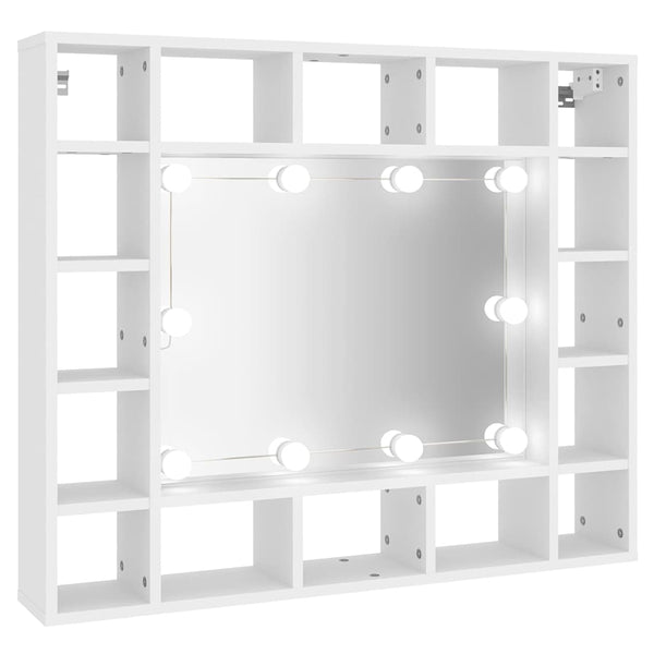 LED Spiegelschrank Weiß 91 cm
