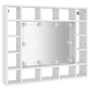 LED Spiegelschrank Weiß 91 cm