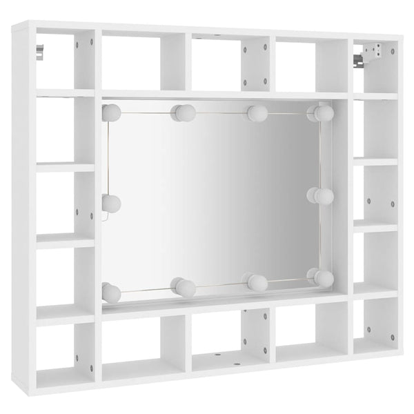 LED Spiegelschrank Weiß 91 cm