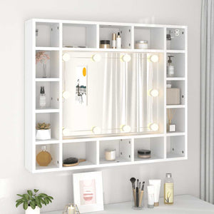 LED Spiegelschrank Weiß 91 cm