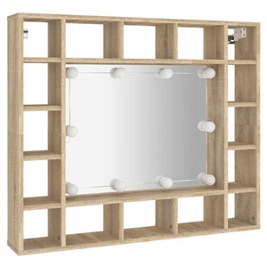 LED Spiegelschrank Sonoma-Eiche 91 cm