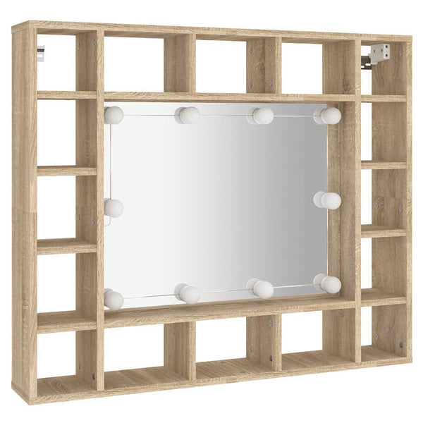 LED Spiegelschrank Sonoma-Eiche 91 cm