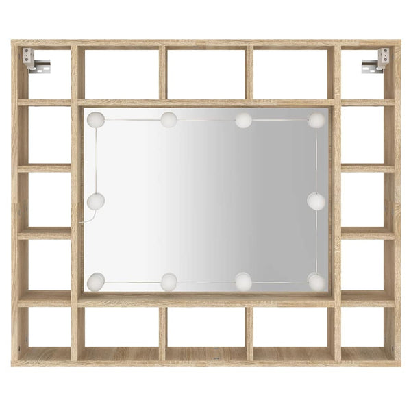 LED Spiegelschrank Sonoma-Eiche 91 cm