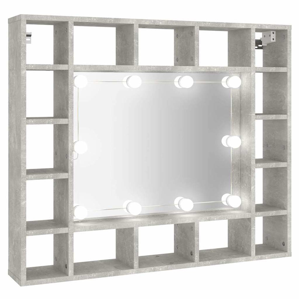 LED Spiegelschrank Betongrau 91 cm