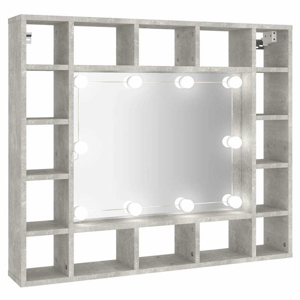 LED Spiegelschrank Betongrau 91 cm