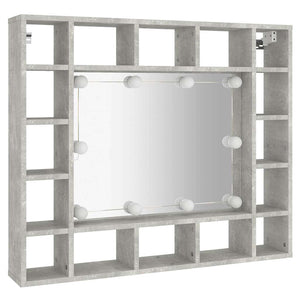 LED Spiegelschrank Betongrau 91 cm