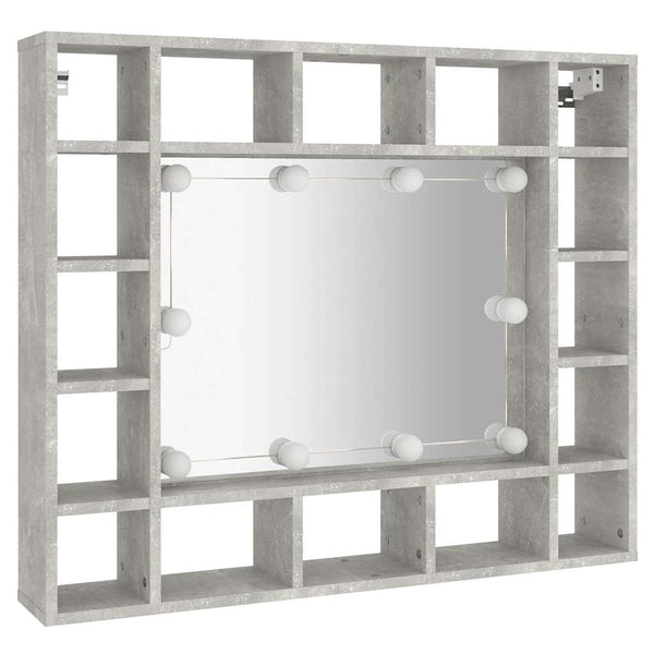 LED Spiegelschrank Betongrau 91 cm