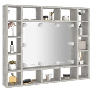 LED Spiegelschrank Betongrau 91 cm