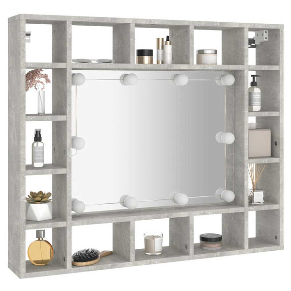 LED Spiegelschrank Betongrau 91 cm