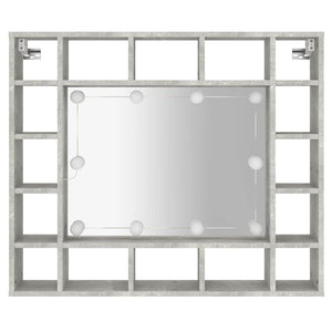 LED Spiegelschrank Betongrau 91 cm