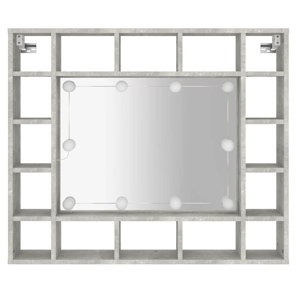 LED Spiegelschrank Betongrau 91 cm