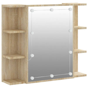 LED Spiegelschrank Sonoma Eiche 70x60 cm