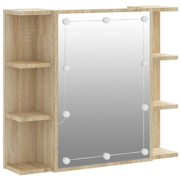 LED Spiegelschrank Sonoma Eiche 70x60 cm