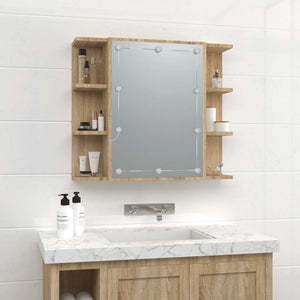 LED Spiegelschrank Sonoma Eiche 70x60 cm