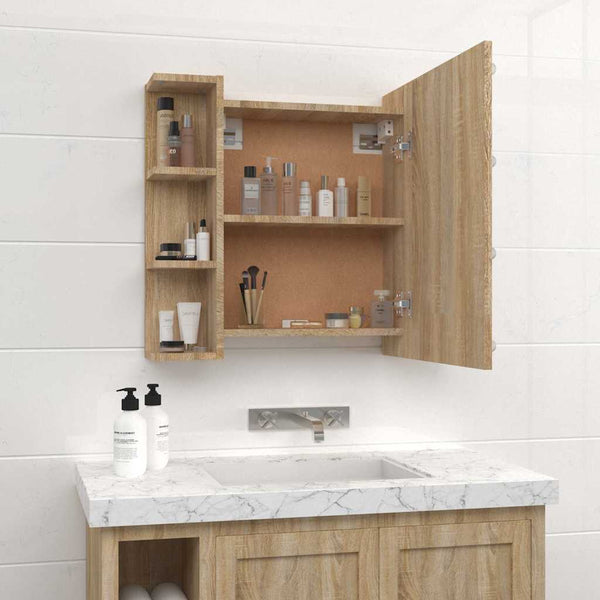 LED Spiegelschrank Sonoma Eiche 70x60 cm
