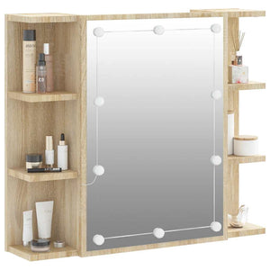 LED Spiegelschrank Sonoma Eiche 70x60 cm