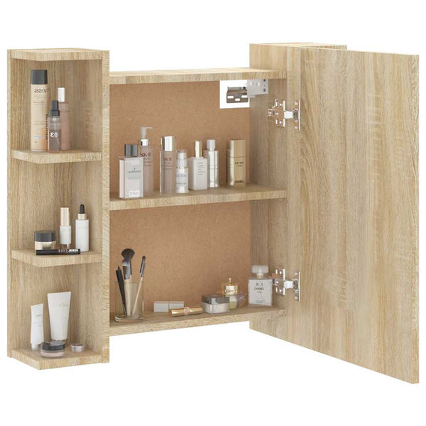LED Spiegelschrank Sonoma Eiche 70x60 cm