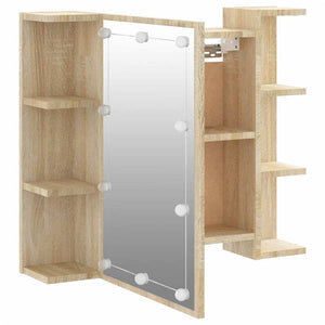 LED Spiegelschrank Sonoma Eiche 70x60 cm