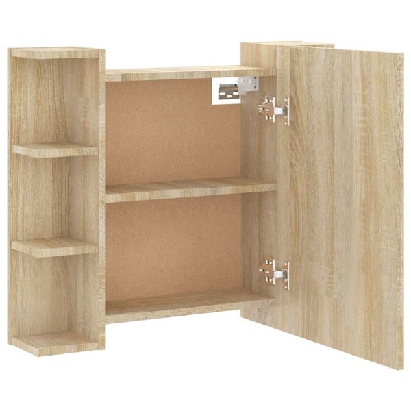 LED Spiegelschrank Sonoma Eiche 70x60 cm