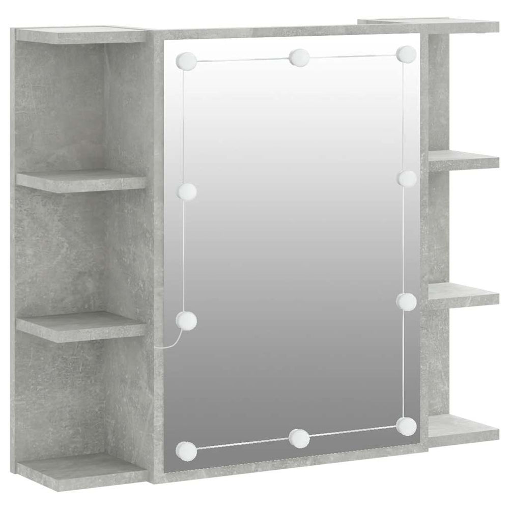 LED Spiegelschrank Betongrau 70x60 cm