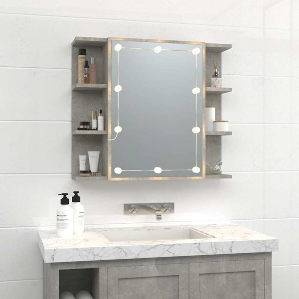 LED Spiegelschrank Betongrau 70x60 cm