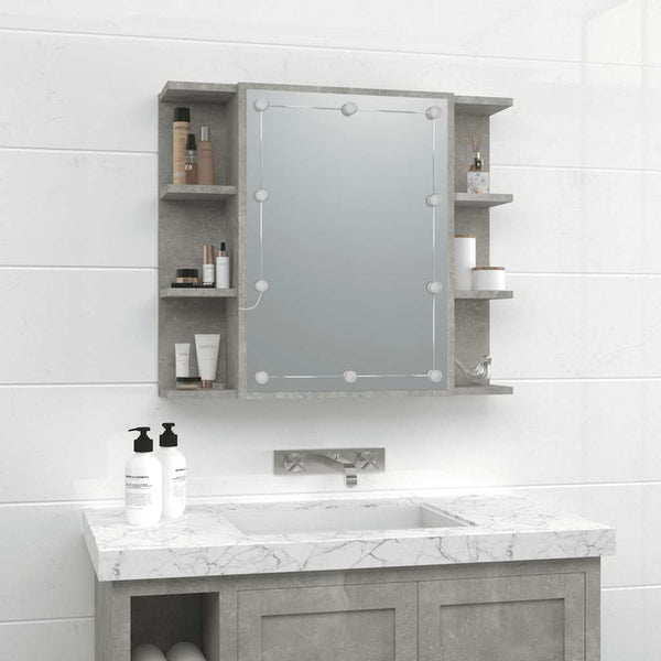 LED Spiegelschrank Betongrau 70x60 cm