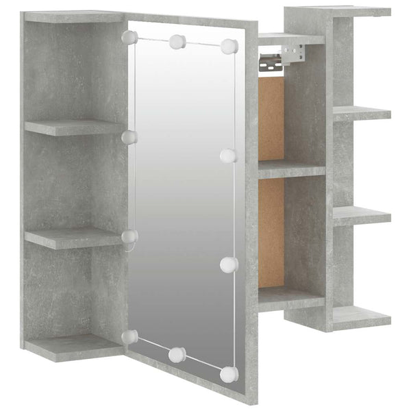 LED Spiegelschrank Betongrau 70x60 cm