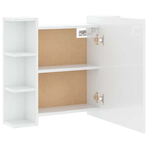 LED Spiegelschrank Hochglanz Weiß 70x60 cm