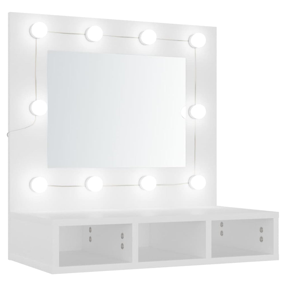 LED Spiegelschrank Weiß 60 cm