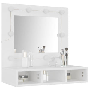 LED Spiegelschrank Weiß 60 cm