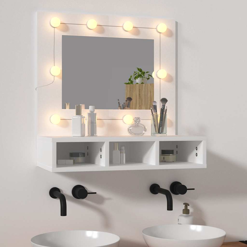 LED Spiegelschrank Weiß 60 cm