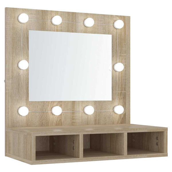 LED Spiegelschrank Sonoma Eiche 60 cm