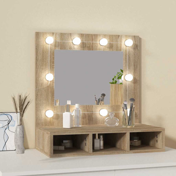 LED Spiegelschrank Sonoma Eiche 60 cm