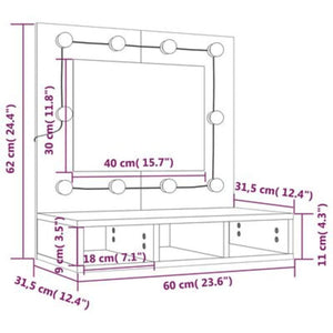 LED Spiegelschrank Sonoma Eiche 60 cm