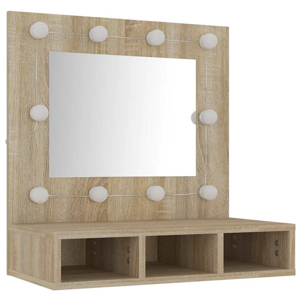 LED Spiegelschrank Sonoma Eiche 60 cm