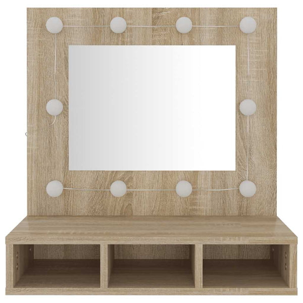 LED Spiegelschrank Sonoma Eiche 60 cm