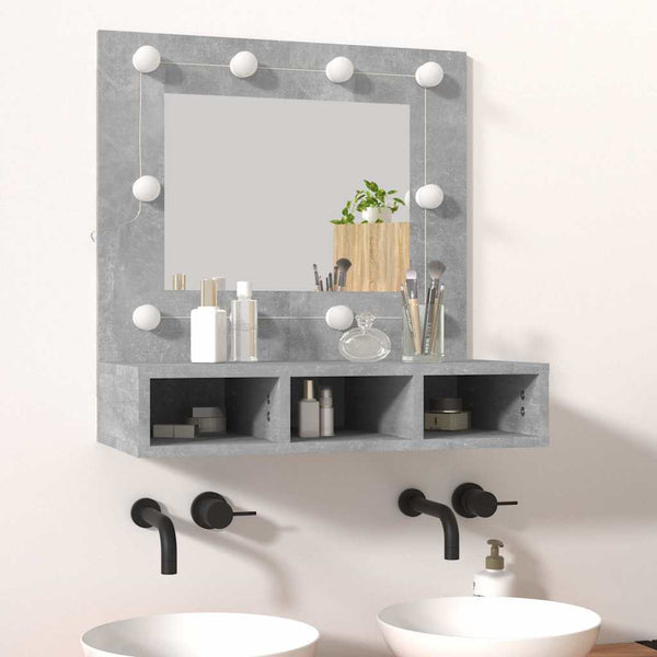LED Spiegelschrank Betongrau 60cm