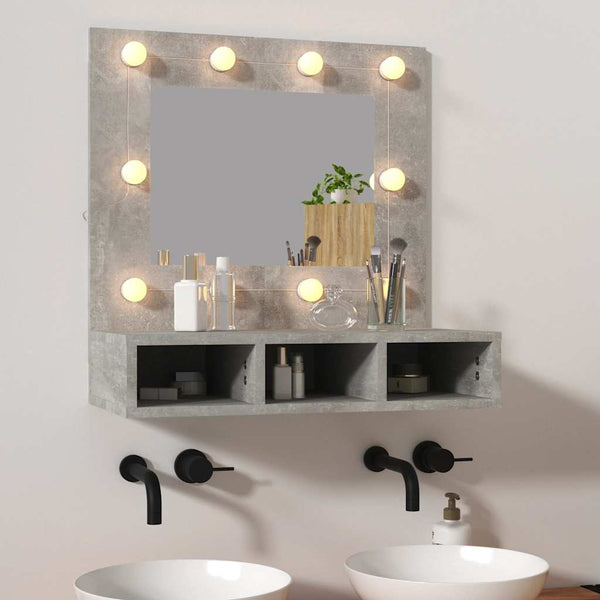 LED Spiegelschrank Betongrau 60cm